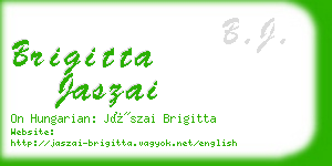 brigitta jaszai business card